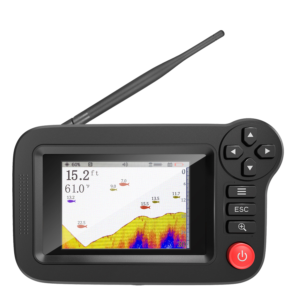 Fishing Depth Finder - เครื่องหาปลาอัจฉริยะ - เครื่องหาปลาแบบพกพาและเครื่องค้นหาความลึกสําหรับการตกปลาเพื่อการพักผ่อนหย่อนใจจากท่าเรือ ชายฝั่ง หรือธนาคาร