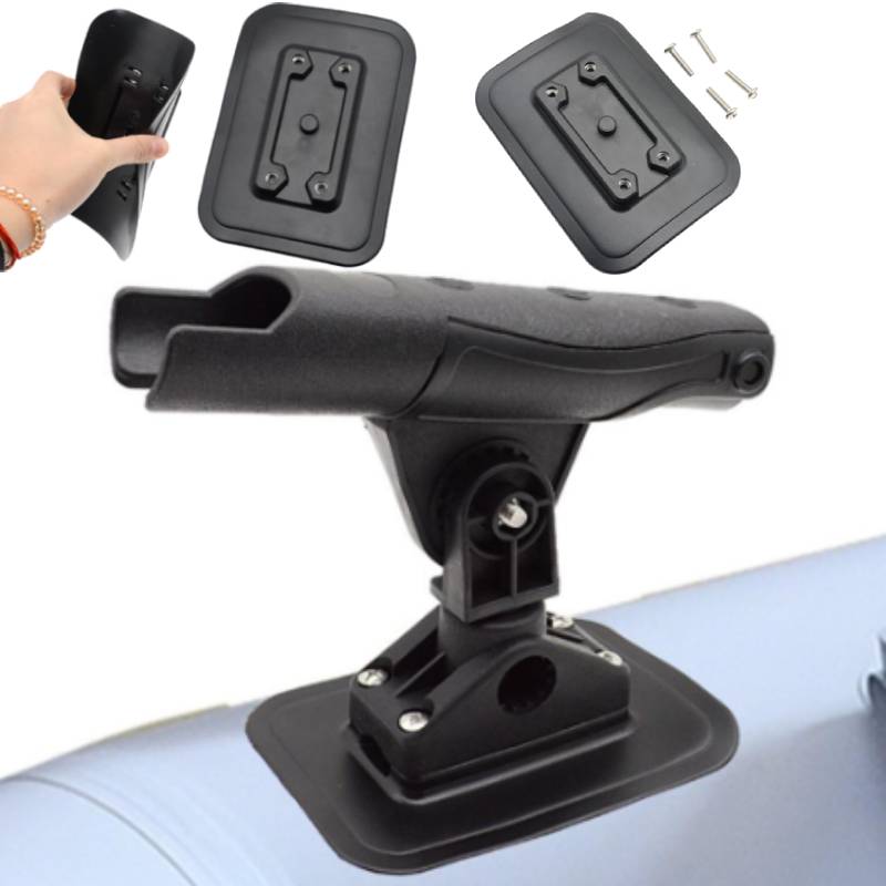 Fish Finder Mount - ชุดอุปกรณ์ยึดคันเบ็ดตกปลาสำหรับเรือยางแบบเป่าลม 1 ชุด ฐานยึด PVC แบบติดกาว