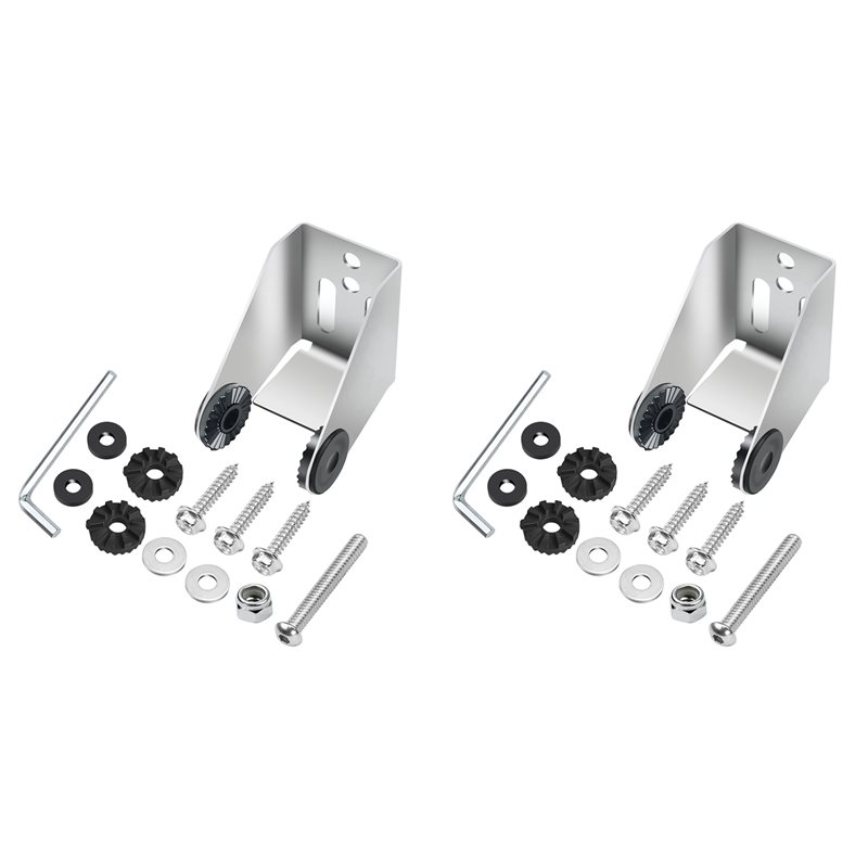 Fish Finder Mount - ขายึดทรานสดิวเซอร์โลหะแบบหนัก 2 ชิ้น ใช้งานร่วมกับทรานสดิวเซอร์ฟิชฟайнเดอร์ซีรีส์ XM/XNT สีเงิน