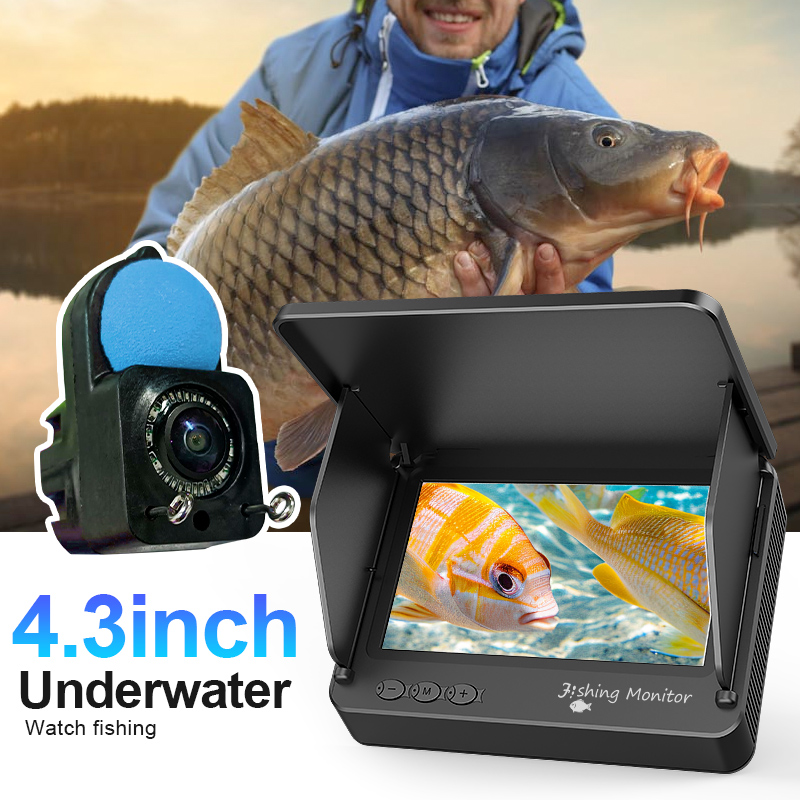 Fish Finder Portable - กล้องตกปลาใต้น้ำ 1080P HD เครื่องหาปลาพร้อมไฟอินฟราเรดแบบพกพา IP68 กันน้ำ