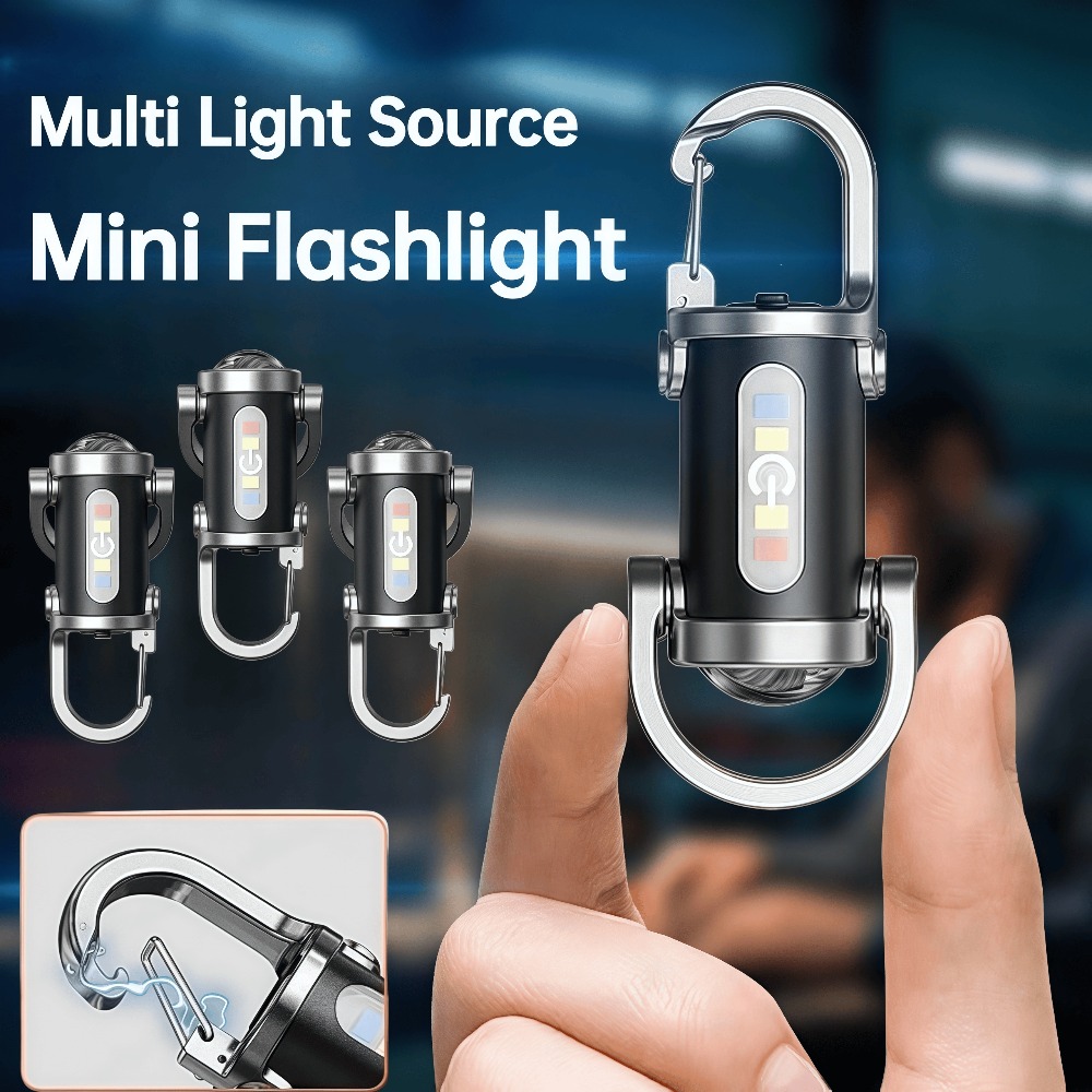 Fishing Light - ไฟพวงกุญแจแบบพกพา ไฟฉายขนาดเล็กแบบพวงกุญแจ ชาร์จไฟได้ กันน้ำ ไฟทำงานแบบ COB