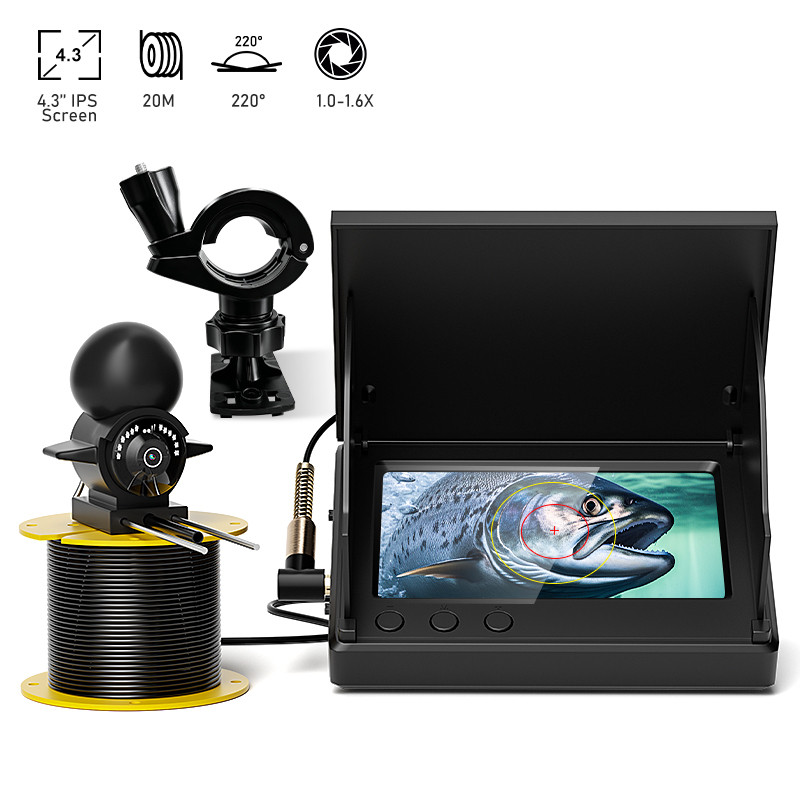 เครื่องหาปลาแบบพกพา LCD ขนาด 4 - Fishing Depth Finder บทวิจารณ์และราคา