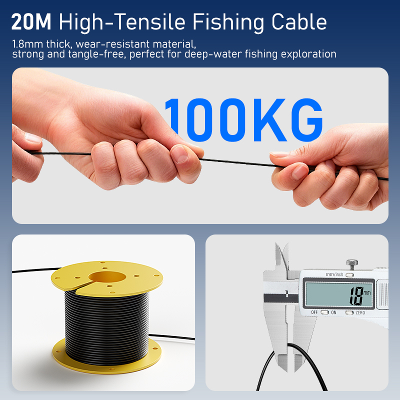 เครื่องหาปลาแบบพกพา LCD ขนาด 4 - Fishing Depth Finder บทวิจารณ์และราคา