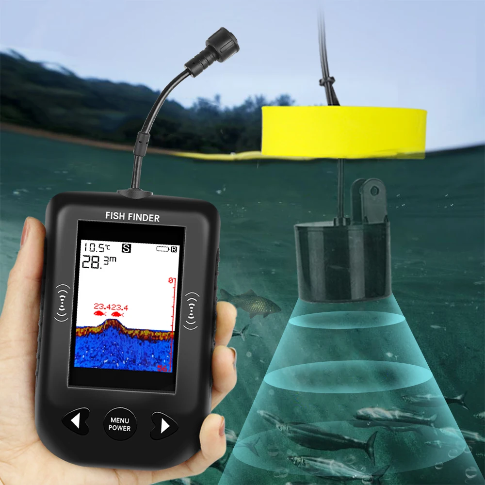 นาฬิกาปลุก 100M แบบพกพา SONAR  - Fish Finder Transducer บทวิจารณ์และราคา
