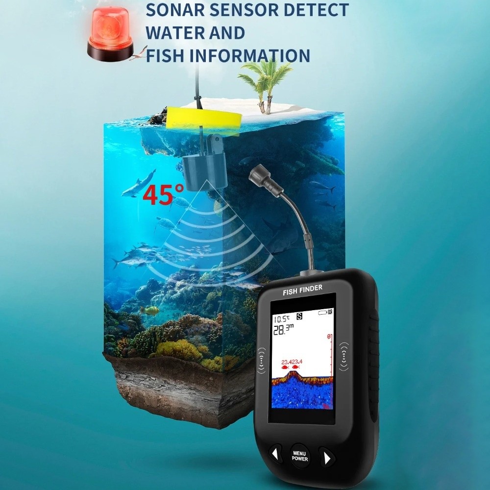 เครื่องหาปลาแบบพกพา 45 องศา XF - Fish Finder Portable บทวิจารณ์และราคา