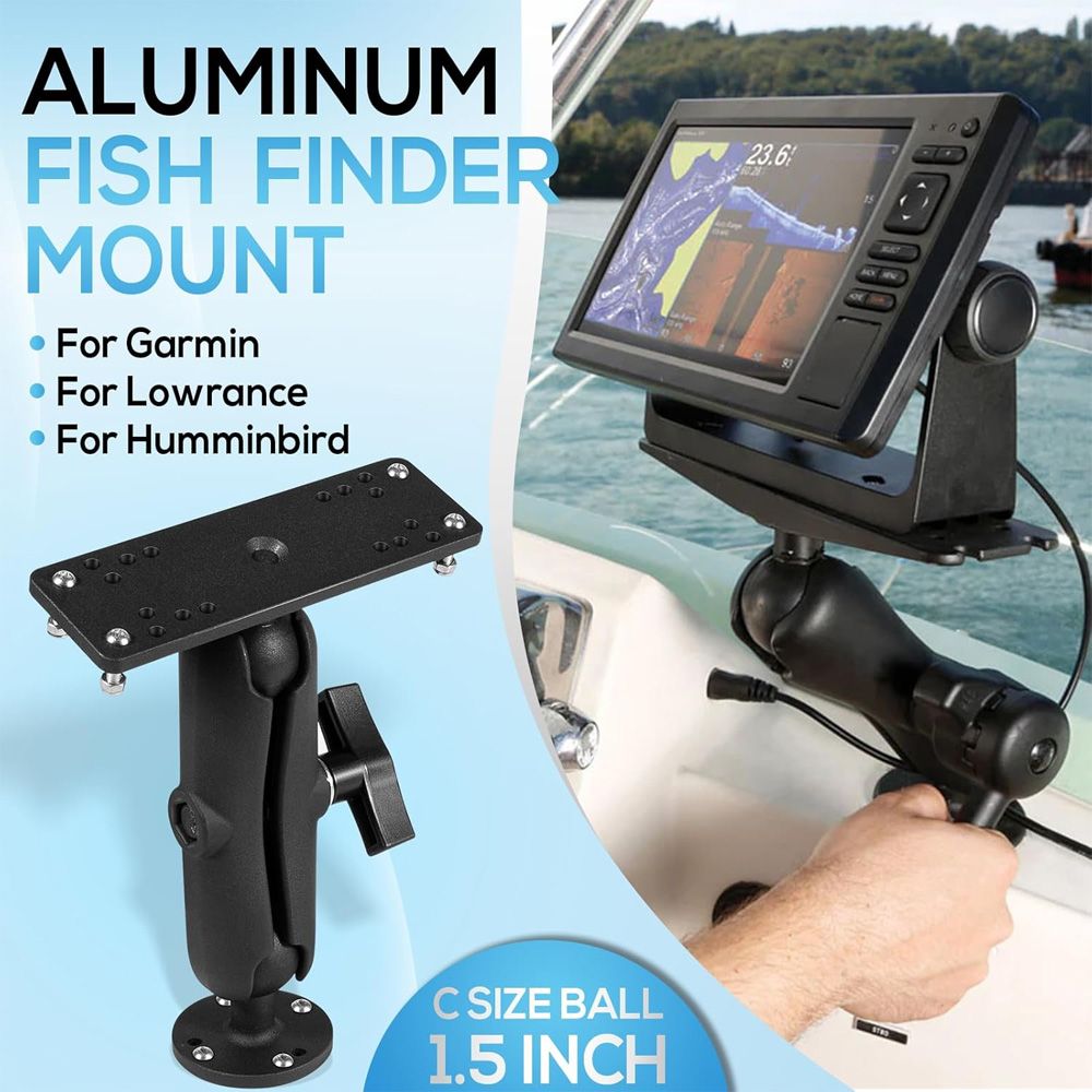 ขายึดเครื่องหาปลาอะลูมิเนียมพร - Fish Finder Mount บทวิจารณ์และราคา