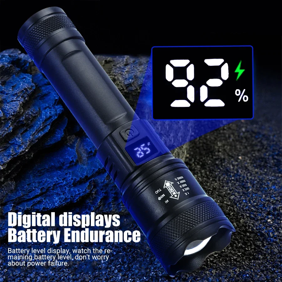 ไฟฉาย LED ทรงพลัง9900LM ไฟฉาย  - Fish Finder Battery บทวิจารณ์และราคา