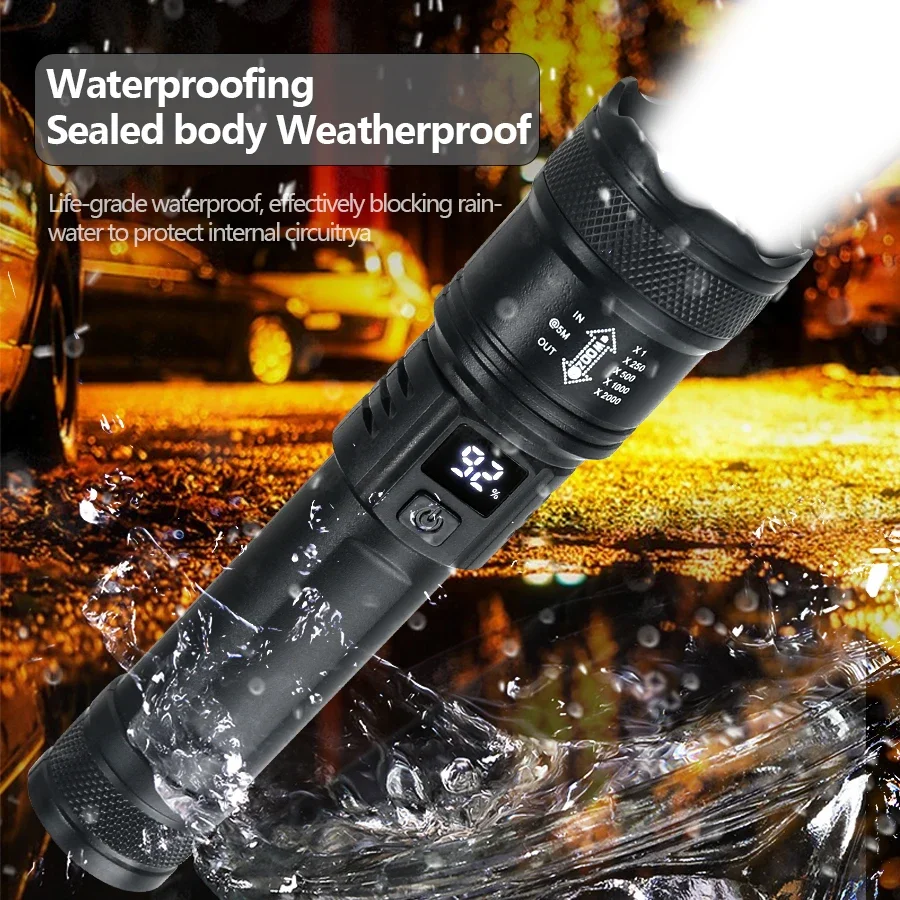 ไฟฉาย LED ทรงพลัง9900LM ไฟฉาย  - Fish Finder Battery บทวิจารณ์และราคา