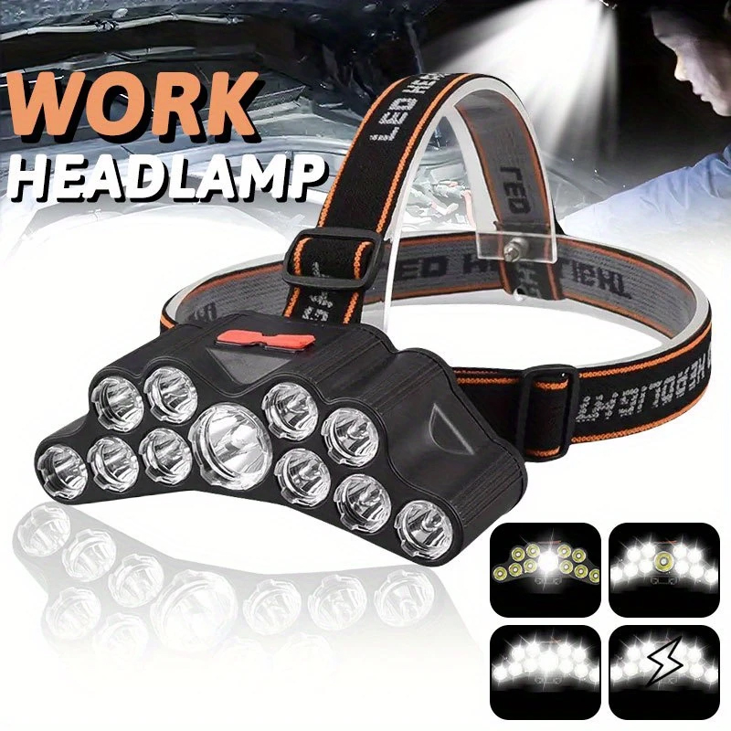 11 LED ไฟหน้าแบบแรงสูงโคมไฟหัว - Fish Finder Battery บทวิจารณ์และราคา
