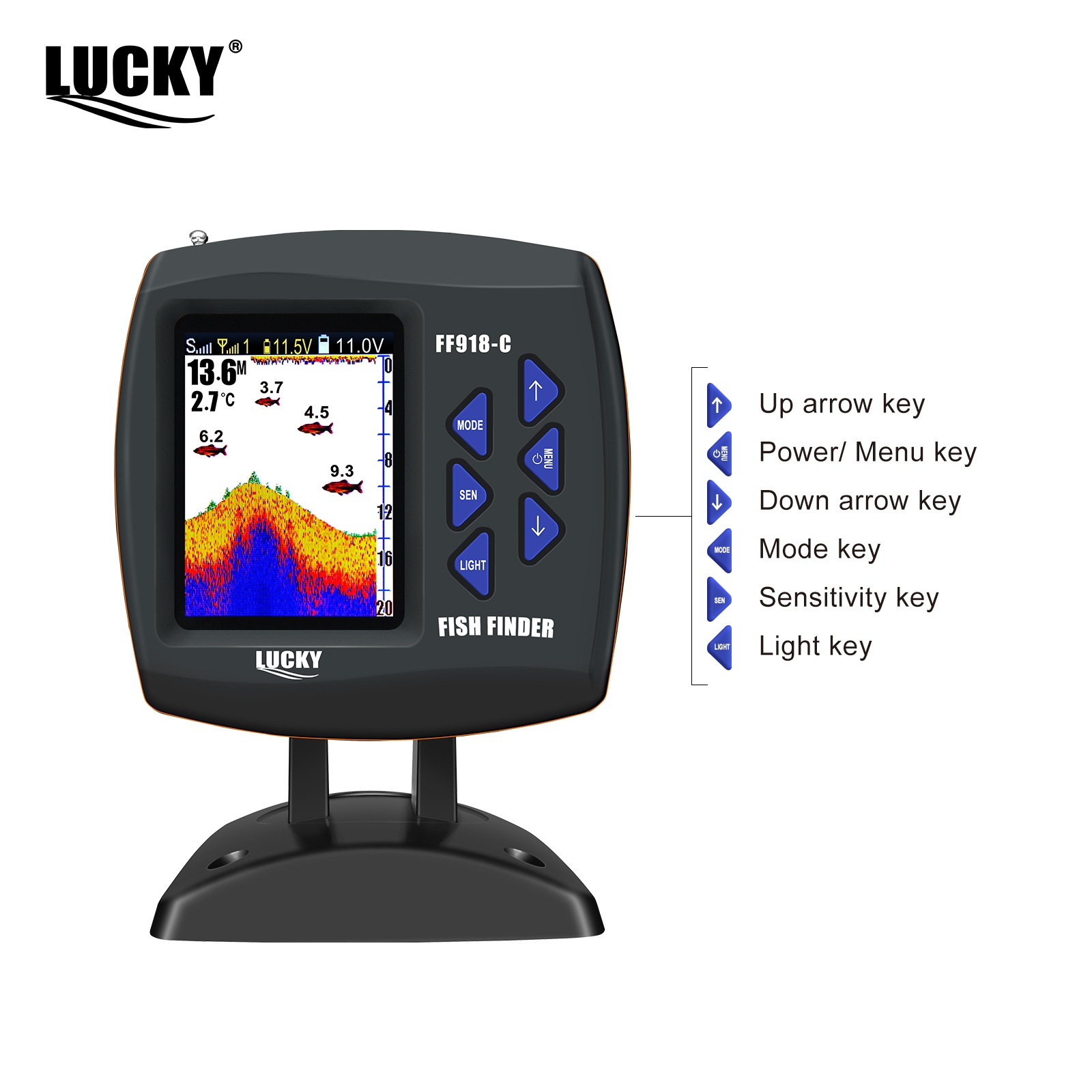 เรือควบคุมระยะไกลไร้สาย Lucky  - Fish Finder Transducer บทวิจารณ์และราคา