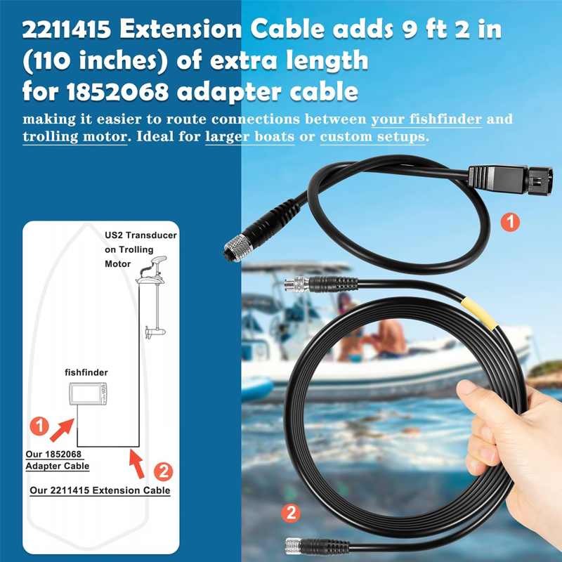 1852068 MKR-US2-8 สายอะแดปเตอร - Fish Finder Transducer บทวิจารณ์และราคา