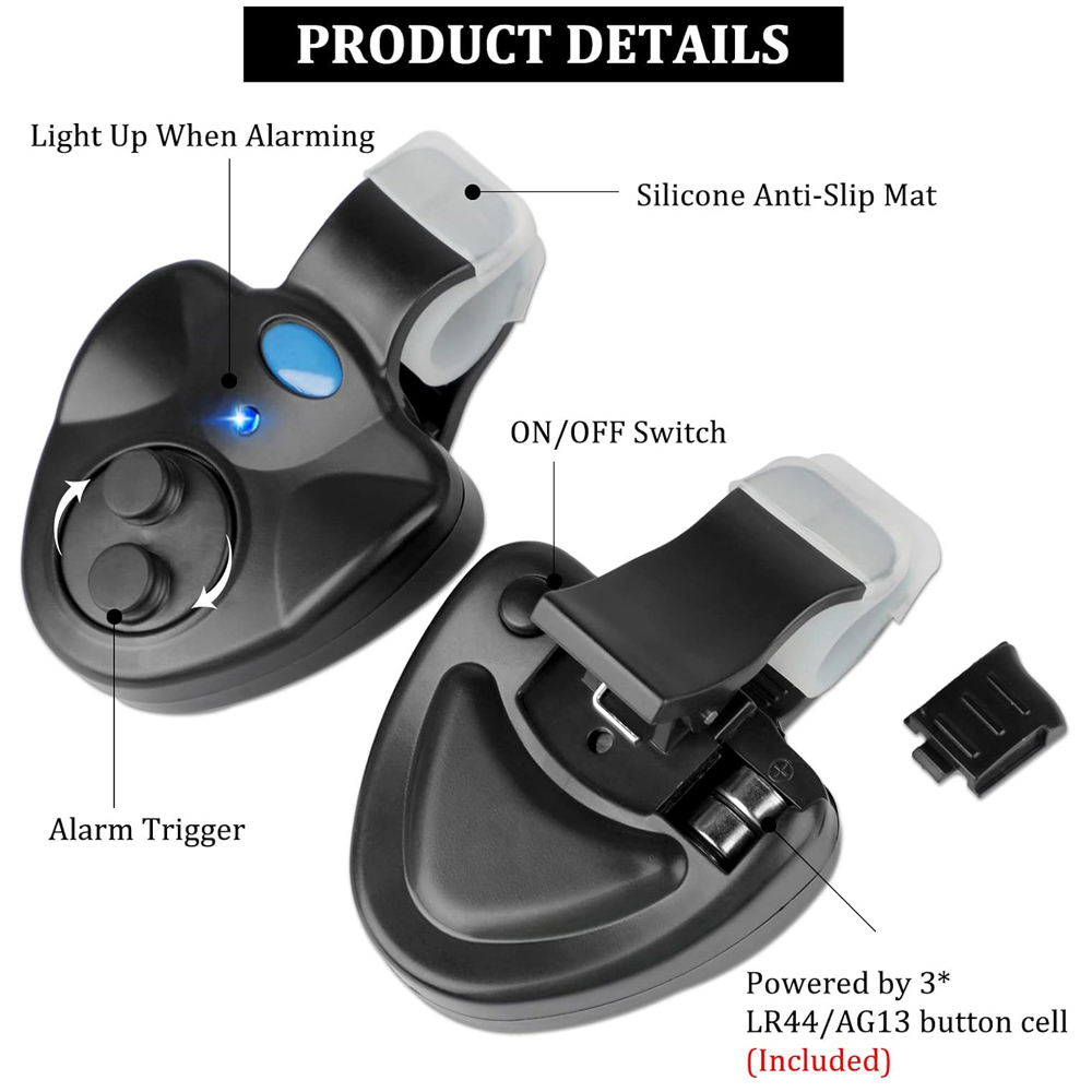 ชุดคลิปตกปลาคาร์พ พร้อมไฟ LED  - Bite Alarm บทวิจารณ์และราคา