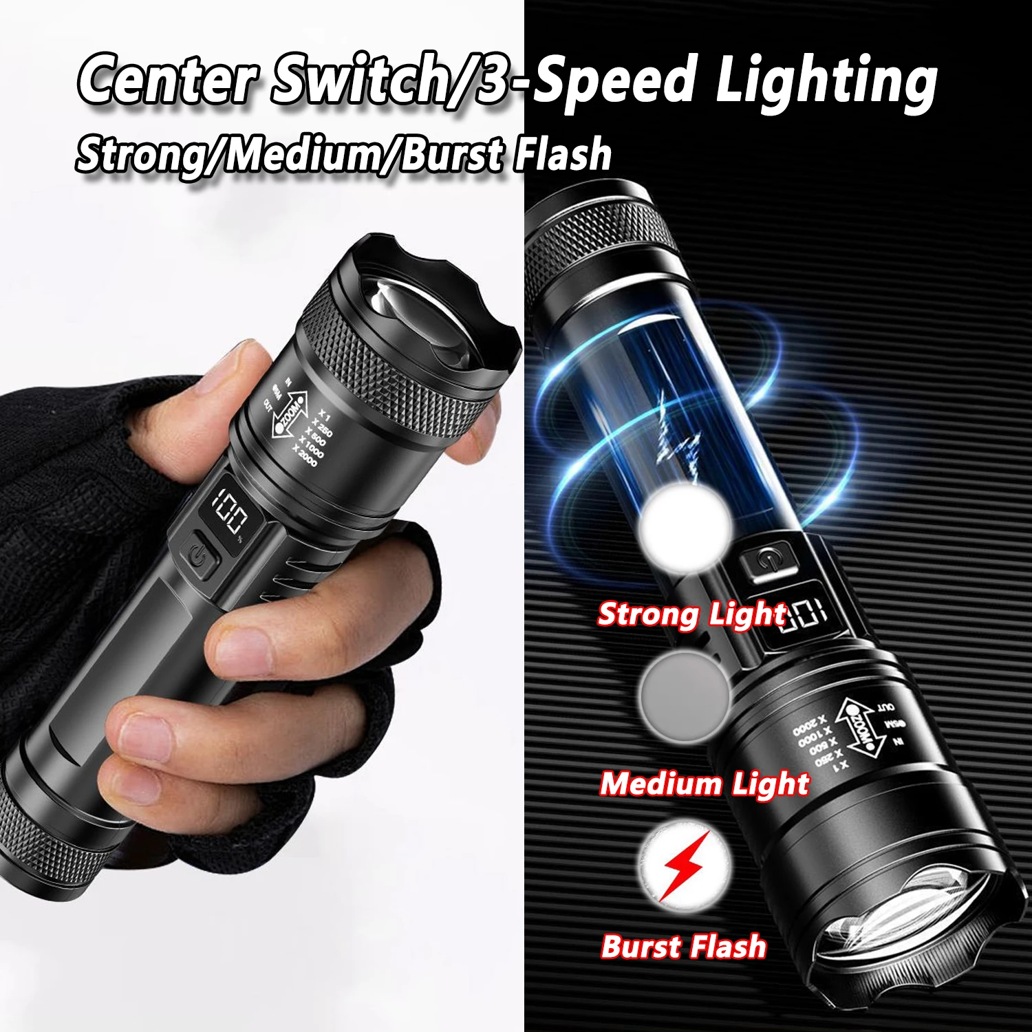 ไฟฉาย LED Ultra Bright 2000LM  - Fishing Light บทวิจารณ์และราคา